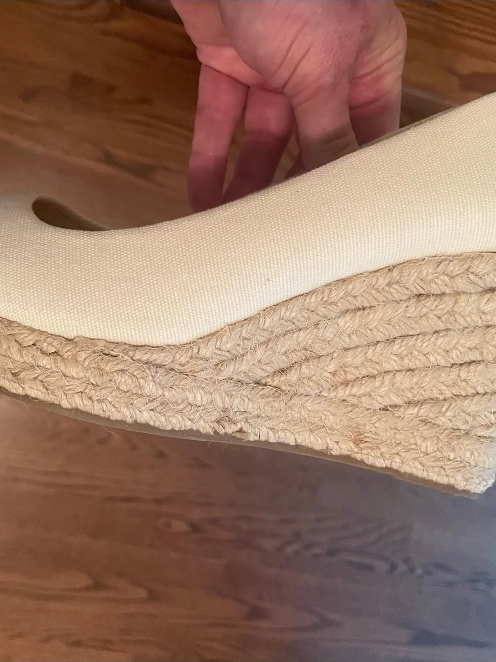 J.Crew Women's Cream Canvas Espadrille Wedges
